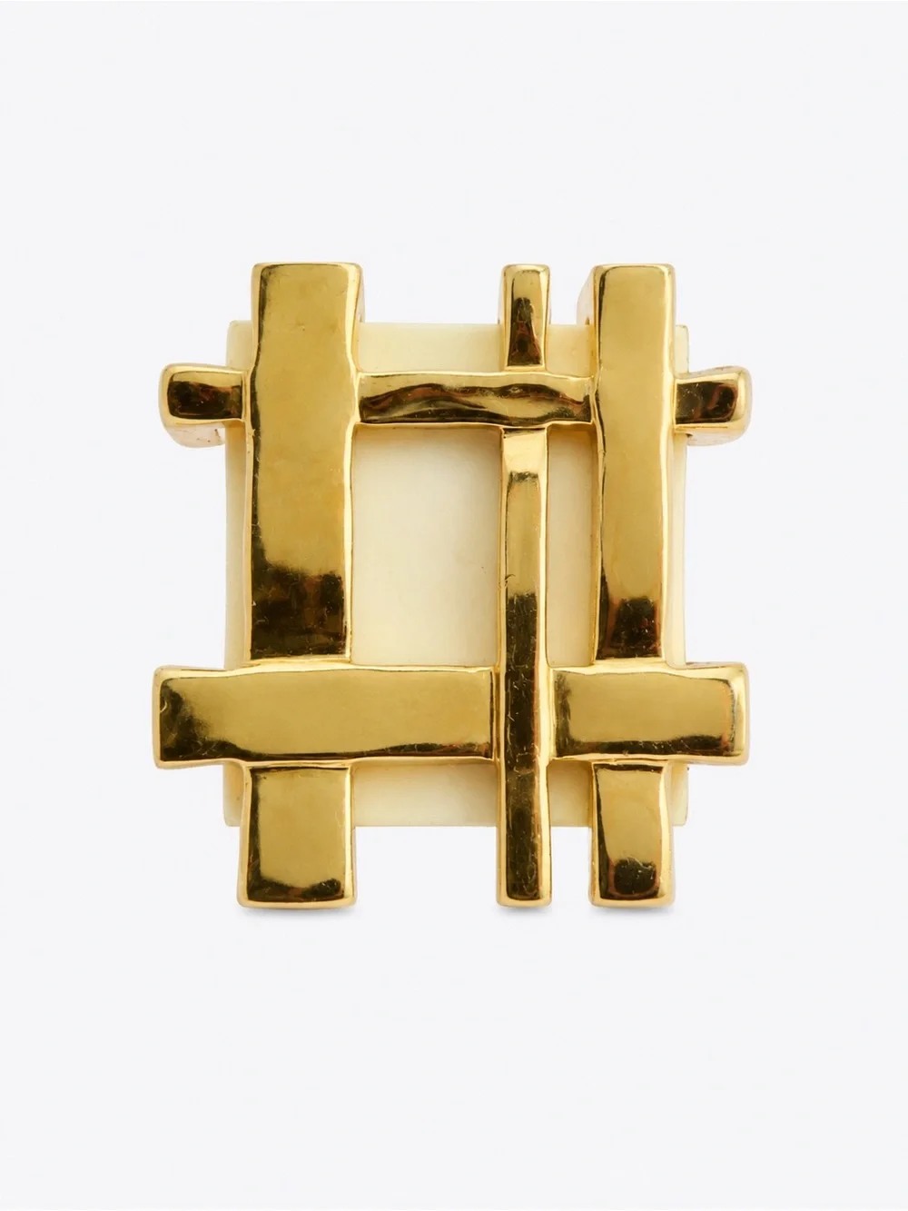 ✨ Tory Burch Gold Tone Geometric Clip On Statement Earrings✨